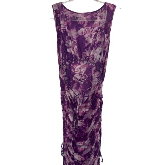 New Free People Take Me Away Midi Purple Dress Women’s Size Medium - Picture 8 of 9